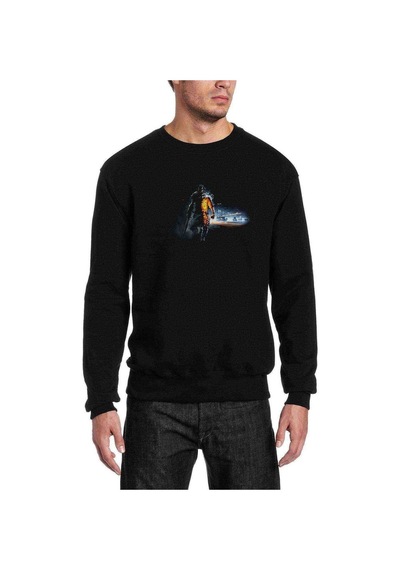Skyrim 2 Baskılı Siyah Erkek Örme Sweatshirt