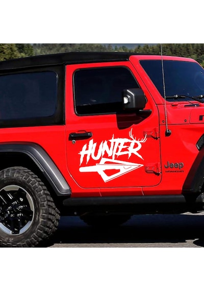 Hunter Avcı Sticker - Araba Oto Motosiklet Karavan Cam Sticker - 00267 60x45 Cm