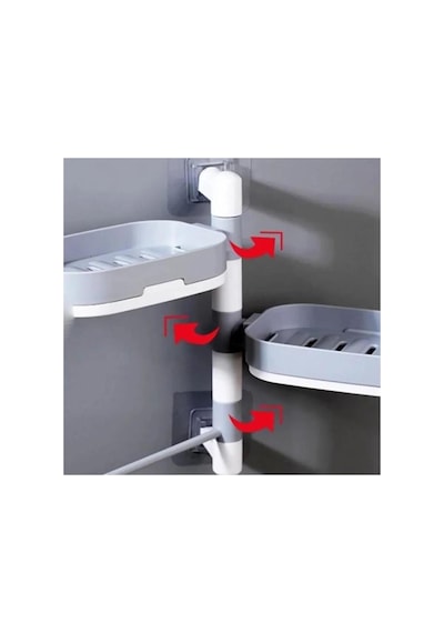 Buççin Online Mağaza Çoklu Sabun Tutucu Fonksiyonel Banyo Sabunluk 4940 Akrilik Çok Renkli