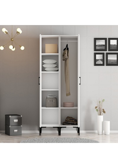 Variant Kumsal 2 Kapılı Ps Gardrop - Beyaz / Beyaz