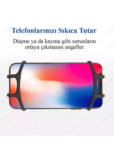 Motosiklet Bisiklet Telefon Tutucu - Siyah