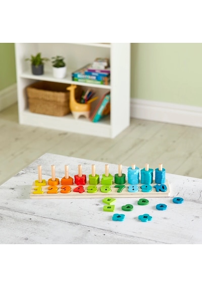 Squirrel Play Eğitici Ahşap Sayı Sayma Ve Şekil Eşleştirme Oyunu - 65 Parça İngiliz Tasarımı Ce Sertifikalı Çocuk Oyuncak Seti