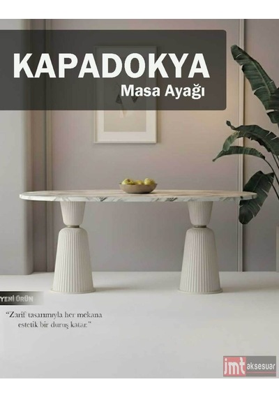 Kapadokpa 72 Cm 2 Adet Yemek Masası, Ofis Ve Toplantı Masası Ayağı Beyaz Beyaz