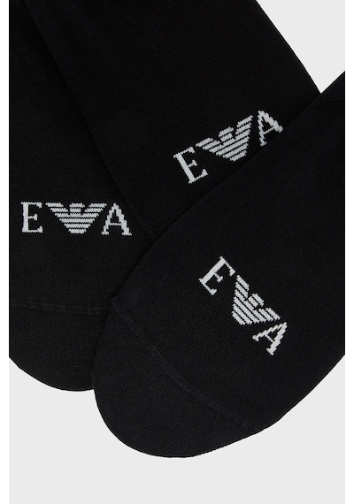 Emporio Armani Logolu Babet 3 Pack Çorap Erkek Çorap Em000548 Af26377 Uc001 Siyah