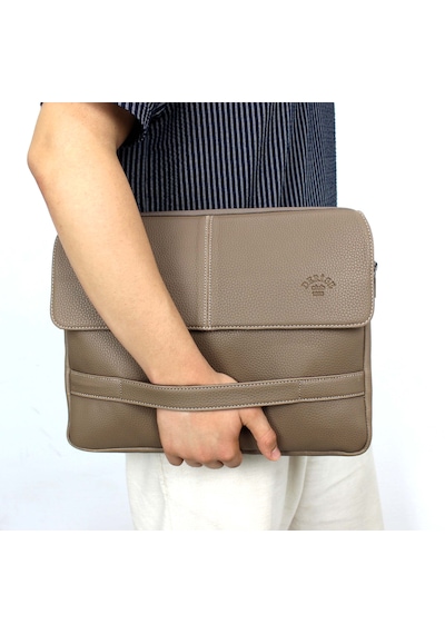Deri,Se Club 1993 Unisex Vizon 12 & 13 Inç, Evrak Laptop Ve Dosya Çantası Vizon
