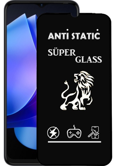 Tecno Uyumlu Spark 10 Tam Kaplayan Anti Statik Dayanıklı Süper Cam Ekran Koruyucu