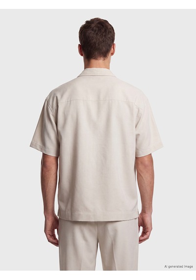 Lcw Vision Ekru Loose Fit Erkek Gömlek