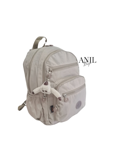 Anılbags Krinkıl Kumaş Suya Dayanıklı Klinkır Sırt Çantası/laptop Bej