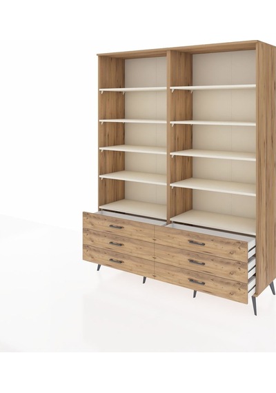Hyperion Gardrop 10 Raflı 6 Çekmeceli 176x44x221 Çam-aytaşı/çam Aytaşı/çam Hyperion Gardrop 10 Raflı 6 Çekmeceli 176x44x221 Çam-aytaşı/çam Aytaşı/çam