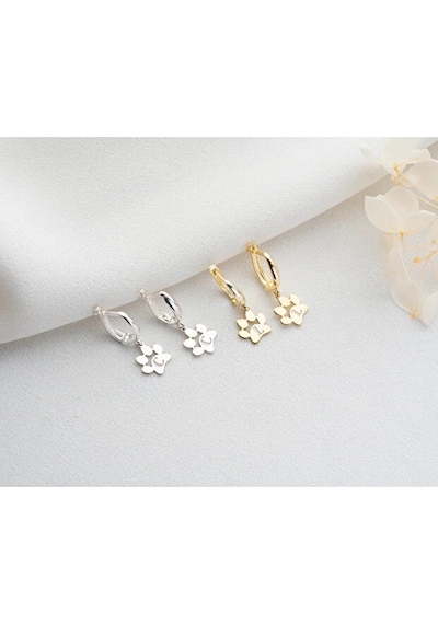 925 Ayar Pati Küpe Kişiye Özel Pati Küpe.rose.gold.rodaj Gümüş 14957359
