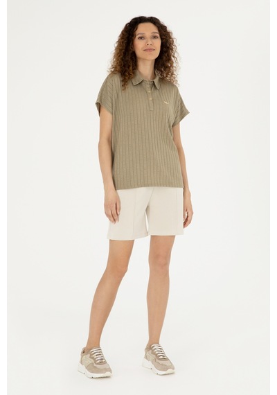 U.s. Polo Assn. Kadın Taş Şort Örme 50282741-vr049 Taş