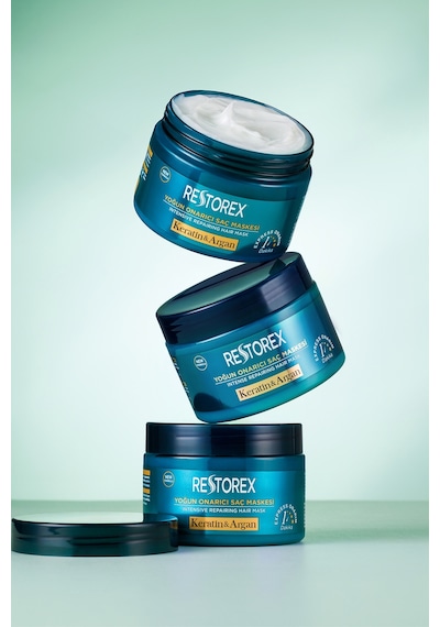Restorex Keratin & Argan Onarıcı Saç Bakım Maskesi 300 Ml - Yıpranmış Ve Hasar Görmüş Saçlar Botoks Etkili