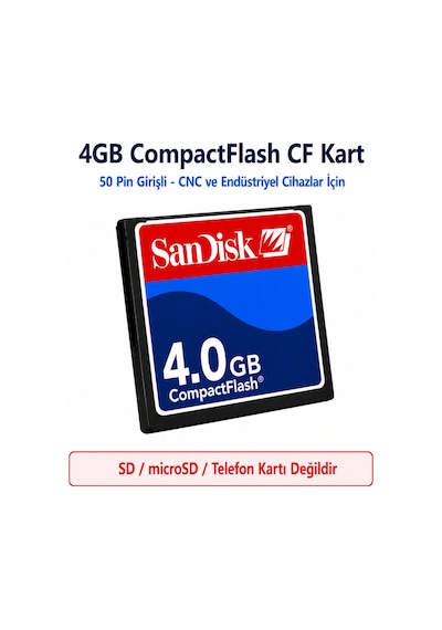 Sandisk 4gb Cf Kart - Endüstriyel Hafıza Kartı