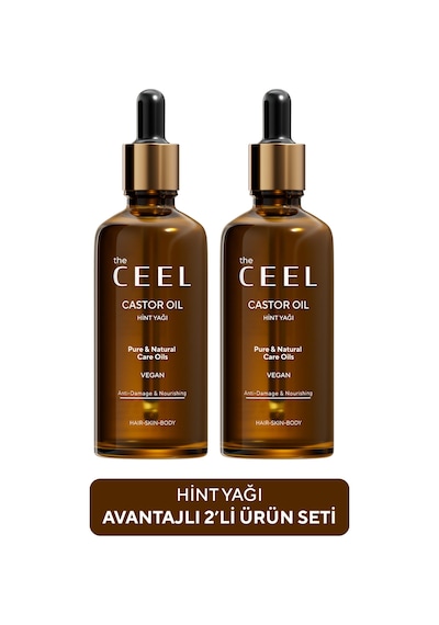 The Ceel 2'li Saf Hint Yağı Castor Oil Soğuk Sıkım 50 ml