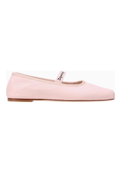 Repetto Lisbeth Deri, Kare Burunlu, Logolu Şık Parisian Tasarım Babet Pembe