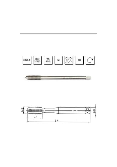 Makina Takım Hsse Dın 374/c 35 Helis Makina Kılavuzu M22x2-mte B00105790658