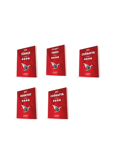 Limit Kurumsal Tyt Ayt Türkçe + Tarih + Coğrafya Soru Bankası Seti 5 Kitap