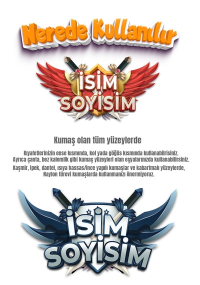 Kıyafet Etiketi - Okul Kıyafet Kumaş Etiketi Kreş Anaokulu İlkokul Kıyafet Kumaş Etiketi Set13 Karışık