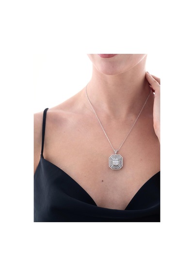 Nochediamond 1,67 Karat Baget Pırlanta Kolye-604