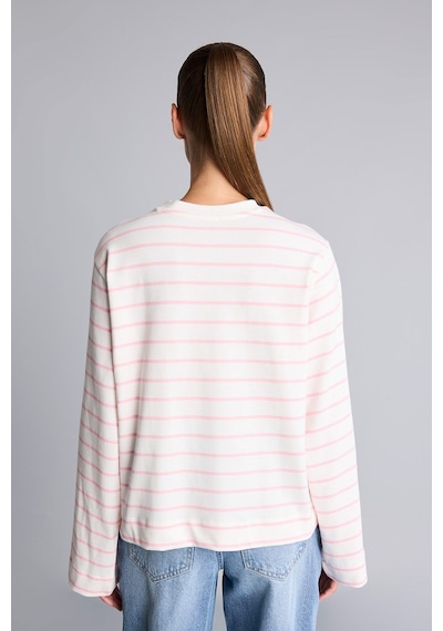 Defacto %100 Pamuk Regular Fıt Bisiklet Yaka Çizgili Tunik G0378ax26sppn105 Pembe-pn105