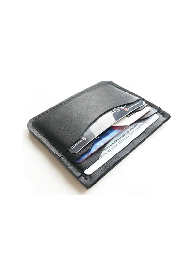 Vip Gift Unisex Siyah Kartlık Deri Cüzdan Çok Renkli