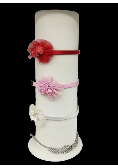 Dikine Süet Kumaş Krem Renk 50 Cm Taç Standı