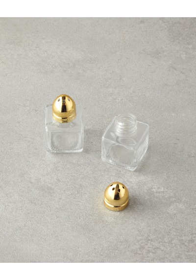 English Home Lelia Cam 2'li Tuzluk - Biberlik 4x5 Cm Gold