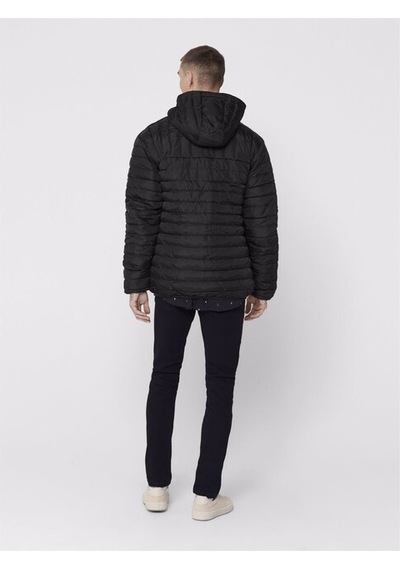 Jack & Jones Only & Sons Erkek Siyah Paul Quilted Hood Kapüşonlu Mont 22015121-blk