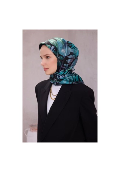 Belli İpek Eşarp - 4225-80 Siyah Twill