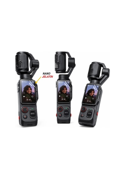 Insta360 Luna Ultra Uyumlu 3 Adet Şeffaf Ekran Koruyucu Nano Jelatin