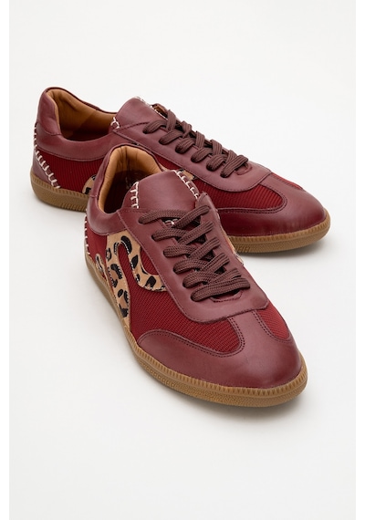 Luvishoes Luvi Shoes Perry Bordo Hakiki Deri Kadın Spor Ayakkabı Bordo