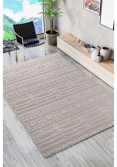 İskandinav Modern Tasarım Sisal Bukle Özel Ölçü Salon Oturma Odası Koridor Halısı Bej Iskbejkrem