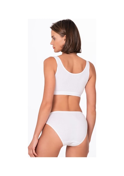 Özkan Underwear Pamuklu Likralı Süprem Slip Külot K6120 Beyaz