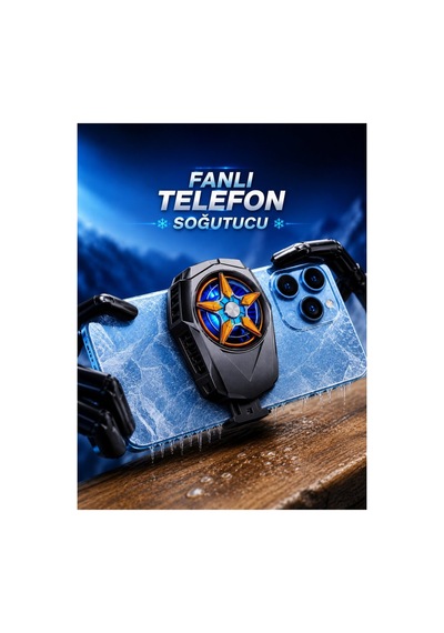 Fanlı Radyatör Soğutucu Telefon Soğutucu Tüm Telefonlara Uyumlu - Hs08374739-1981 Renkli