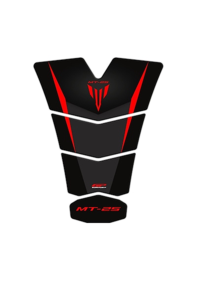 GP Kompozit Yamaha MT-25 2020-2024 Uyumlu Tank Pad Seti Kırmızı