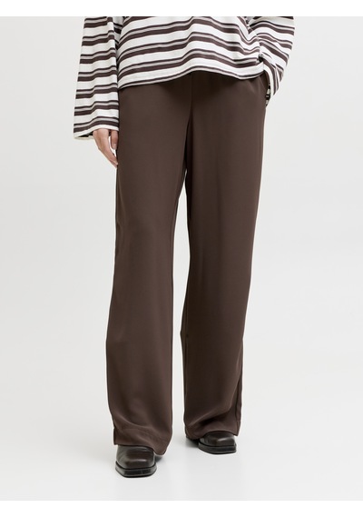 Jack & Jones Kadin Beli Lastikli Loose Fit Pantolon - Sky - 12276523 Seal Brown