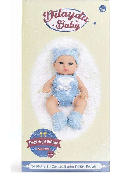 Dilayda Baby 35 Cm Tam Vinil Oyuncak Et Bebek - Pembe Battaniyeli Ve Emzikli Yenidoğan Seti