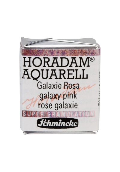 Schmincke - Horadam Aquarell, Süper Granülasyon, 14 971 044 Galaxy Pink, 1/2 Tava, Çok Güçlü Granülasyon Renkle Genel