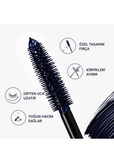 Lash Booster & Full Volume Color Mascara -tam Hacim & Uzatan Renkli Maskara Koyu Mavi 450 Çok Renkli