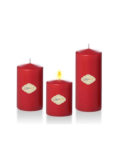 3 Lü Small Set Mum Kırmızı Çap :5 cm