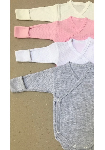 Özdemirli Bebe Özdemirlitekstil Bebelino Çıtçıtlı Badi Kruvaze (4 Lü Paket) (456578077) Çok Renkli