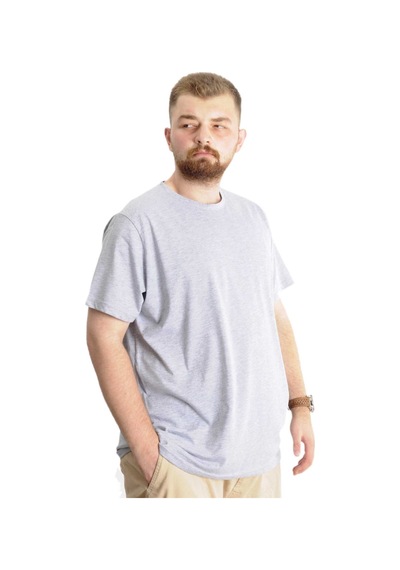 Mode Xl Büyük Beden Erkek T-shirt Basic 20031 İndigo 001