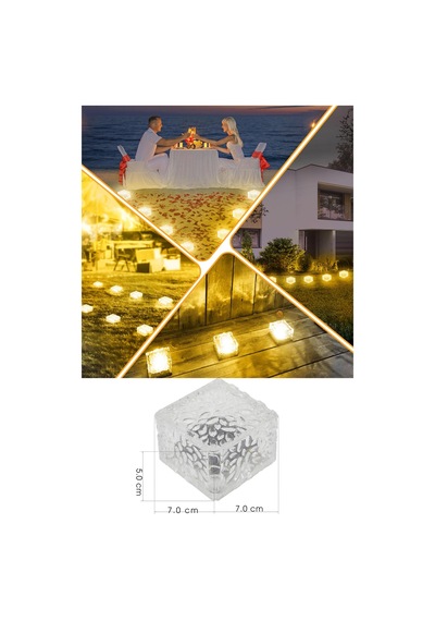 Trendpoint 1adet Güneş Enerjili Premium Led Dekoratif Zemin Bahçe Aydınlatma Solar Peyzaj Kaliteli Sarı 86681404