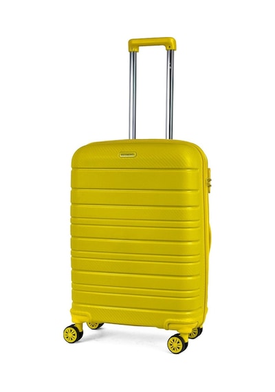 Reymond Luggage Karbon PP Seyahat Valizi Horizon Serisi Kırılmaz Bavul, Sarı - Orta Boy Sarı