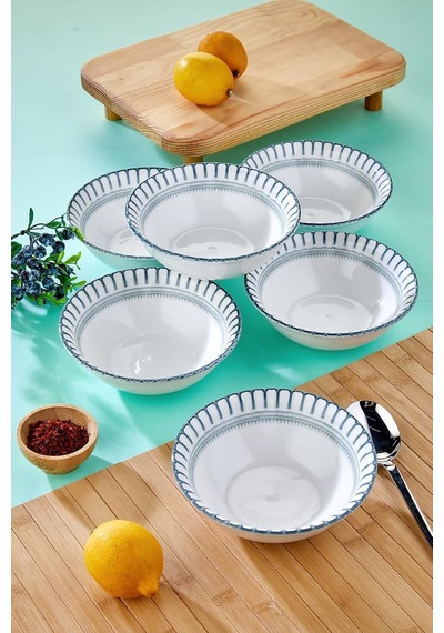 Tr 6'li 14 Cm Porselen Kase Seti, Yeşil, Ckr4254 Diğer