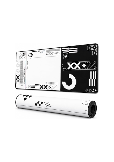 Lexroo Xxl Oyuncu Mouse Pad 90x40 Cm 3mm Dikişli Kaymaz Taban Büyük Gaming Desk Mat Grıd Collection Standart