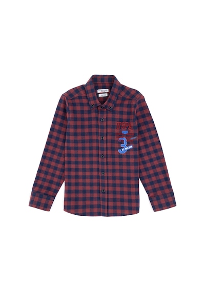 U.S. Polo Assn. Erkek Çocuk Kırmızı Gömlek Desenli 50309718-vr171 Basıc Kırmızı
