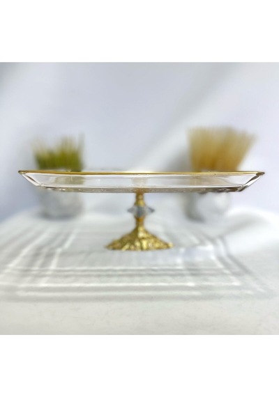 Yeppostore Yeppo Store Madlen Metal Ayaklı Sunumluk Tabak Gold