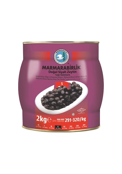Marmarabirlik Yağlı Salamura 291-320 KB S Siyah Zeytin 2 KG