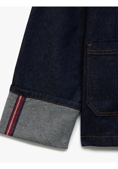 Koton Pamuklu Cep Detaylı Klasik Yaka Düğmeli Denim Ceket Koyu İndigo 5sal50027md Dark Indigo İndigo Koton Pamuklu Cep Detaylı Klasik Yaka Düğmeli Denim Ceket Koyu İndigo 5sal50027md Dark Indigo İndigo